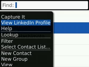 LinkedIn BlackBerry