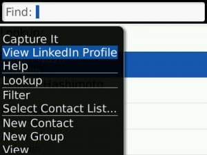 LinkedIn BlackBerry