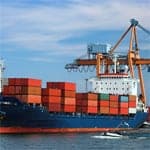 Cargo ship with containers