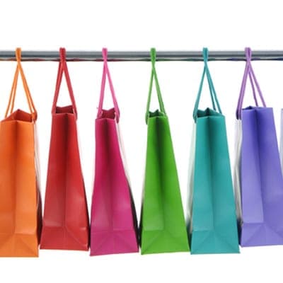 colourful retail shopping bags