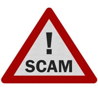 scam alert sign