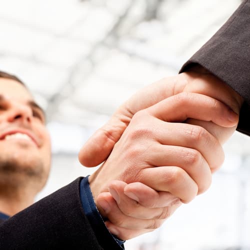 Businessmen shaking hands