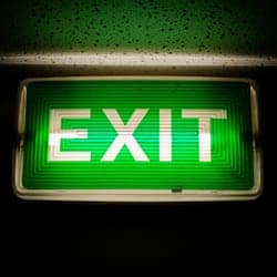 Green exit sign