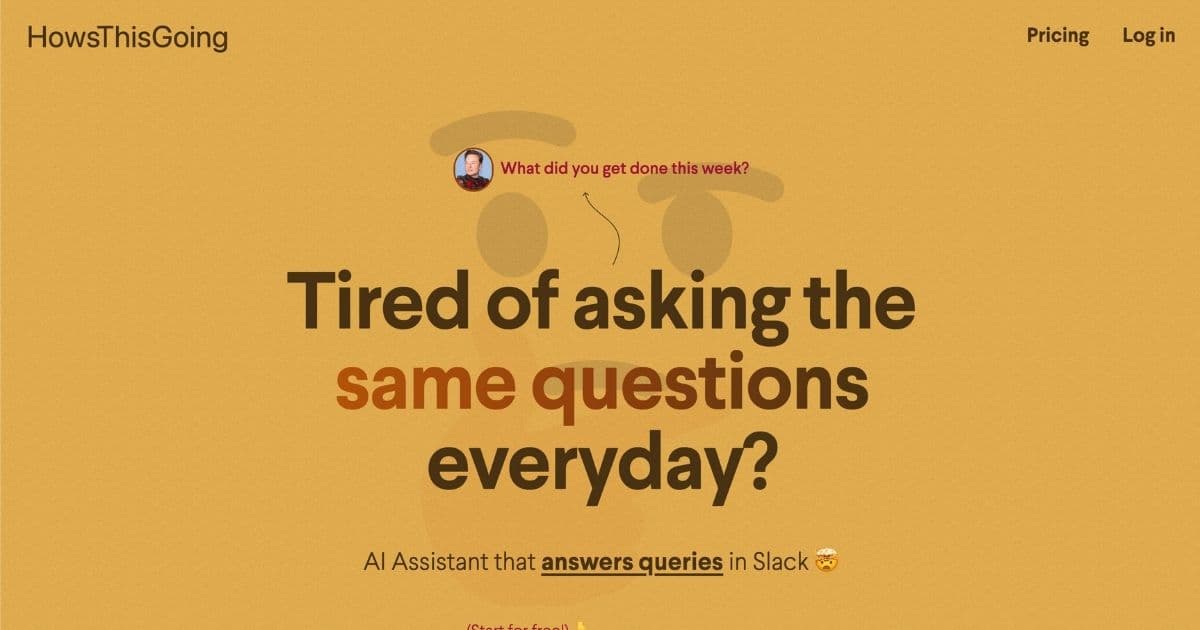 howsthisgoing.com