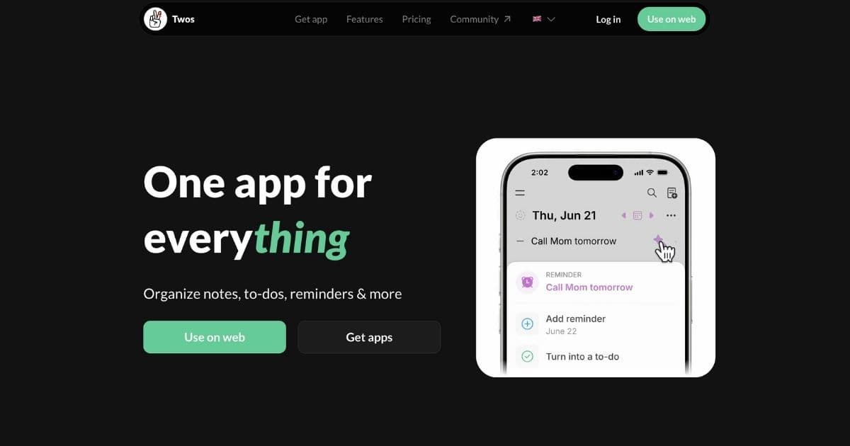 twosapp.com