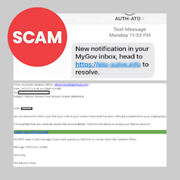 Scam alert for MyGov.