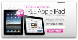 Facebook free iPad offer is a scam
