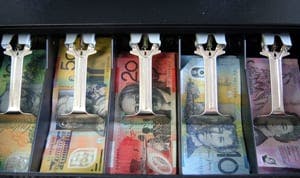 Dollar notes - Australian Cash In a Till Drawer - Economy