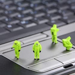 Little men recovering the data from a computer