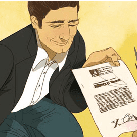 Man signing a contract