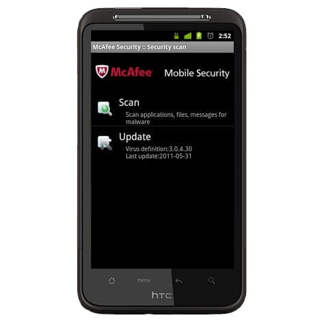 McAfee mobile security app