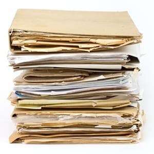 Pile of business documents