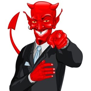 devilish businessman