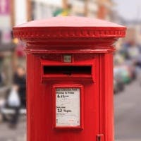 Traditional English postbox