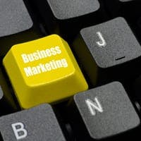 business marketing key on keyboard