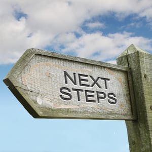 "Next steps" signpost