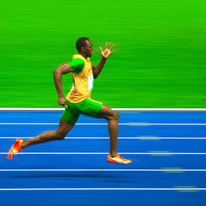 Olympic athlete running