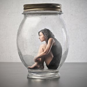Woman trapped in jar