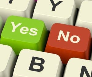 yes/no on a keyboard