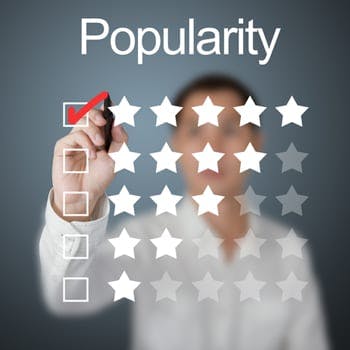 Man ranking popularity with 5 stars