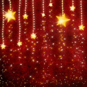 Christmas lights and stars