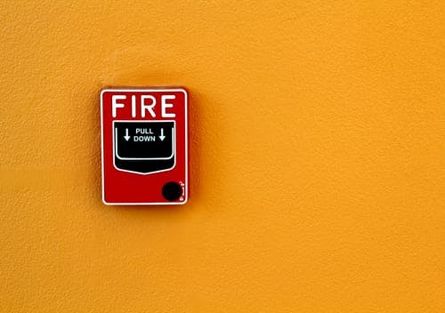 fire alarm on wall