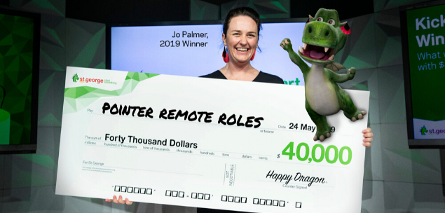 Jo Palmer, founder of business Pointer Remote Roles and the 2019 St.George Kick Start Program ‘fast pitch’ winner.