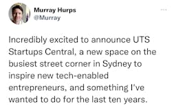 UTS launches Startups Central to nurture Sydney’s budding tech entrepreneurs