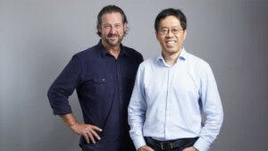 Hanwha Energy Australia's Andrew Butler and Tae Hong Kim