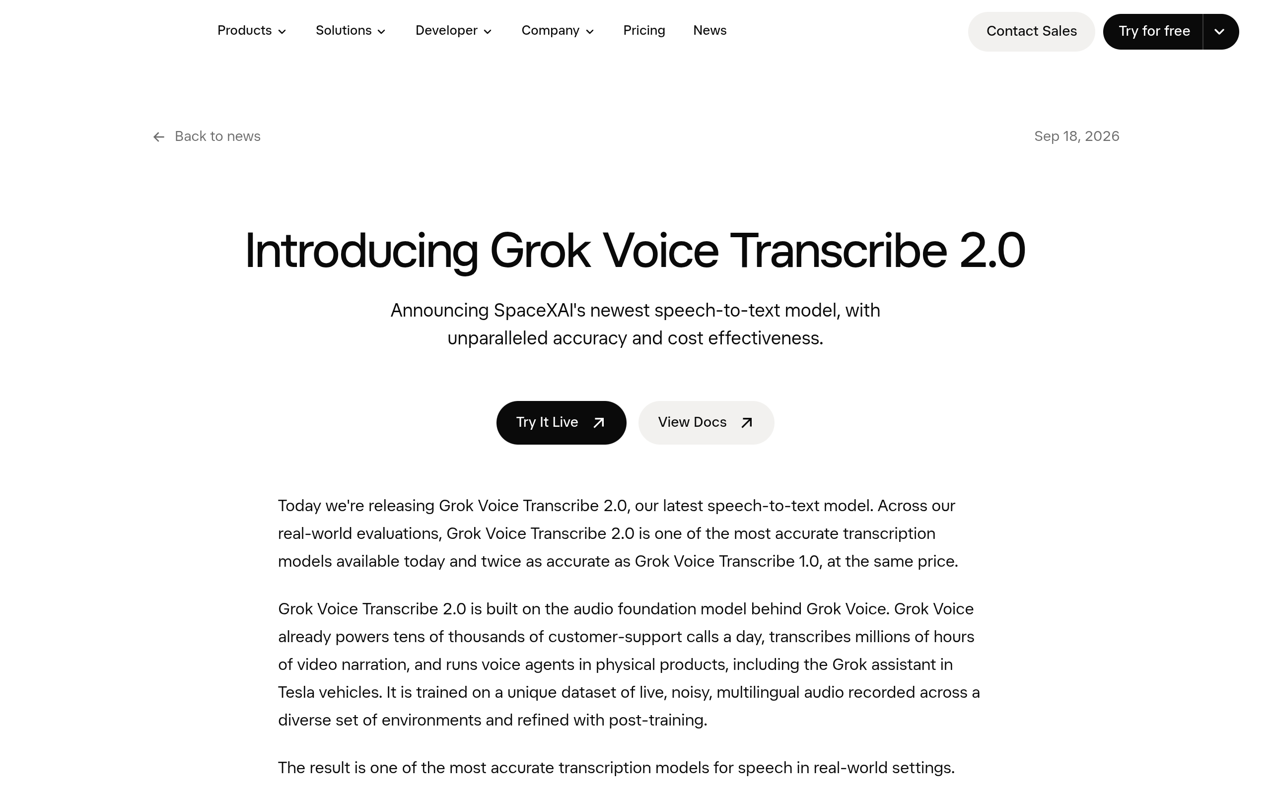 Grok Voice Transcribe 2.0: Accurate Multilingual Transcription