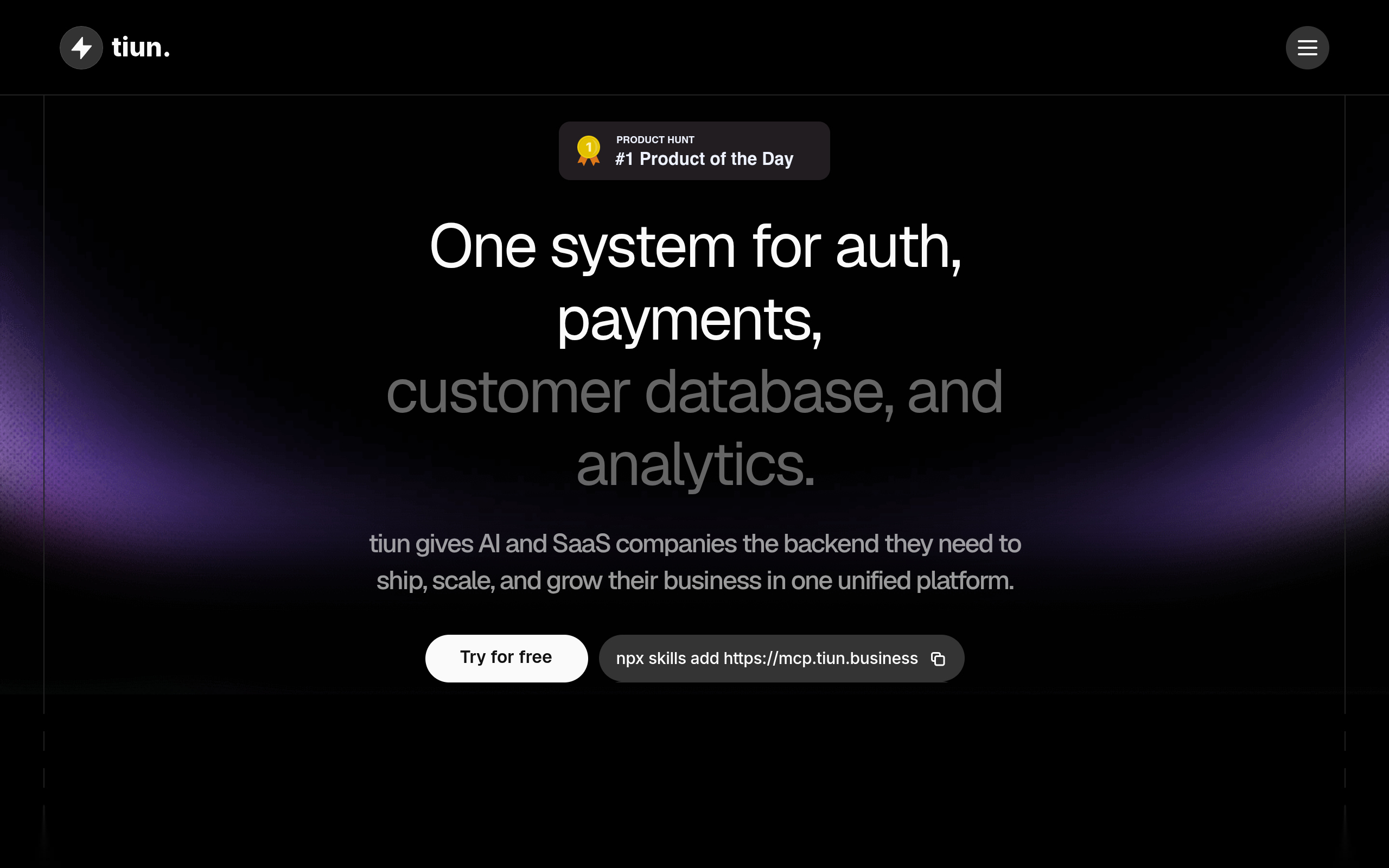 tiun: Unified Backend Platform for AI & SaaS