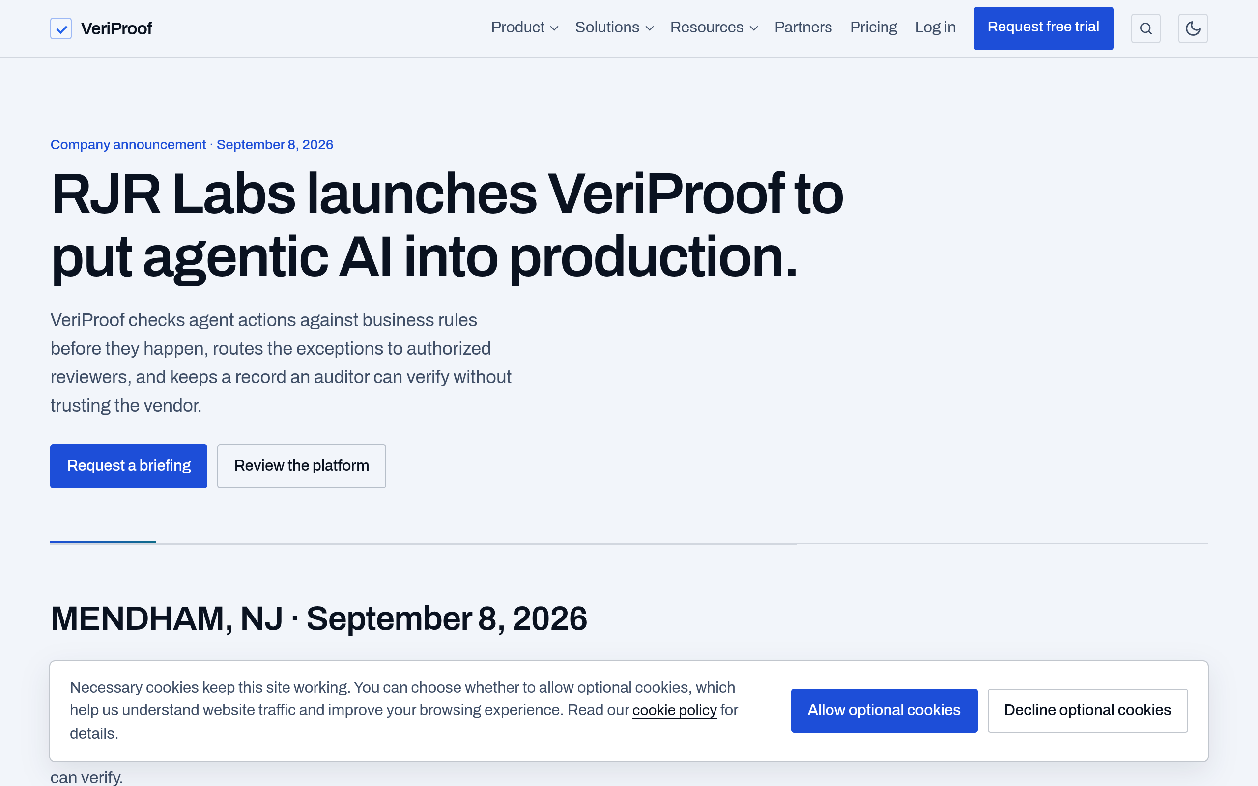 VeriProof: Governance & Evidence Platform for AI
