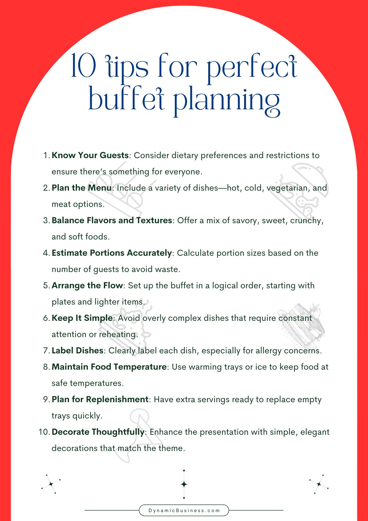 necessary tips for buffet planning