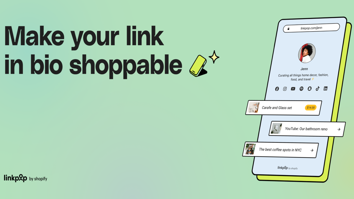 Shopify launches Linkpop – new eCommerce solution for creators & social media influencers