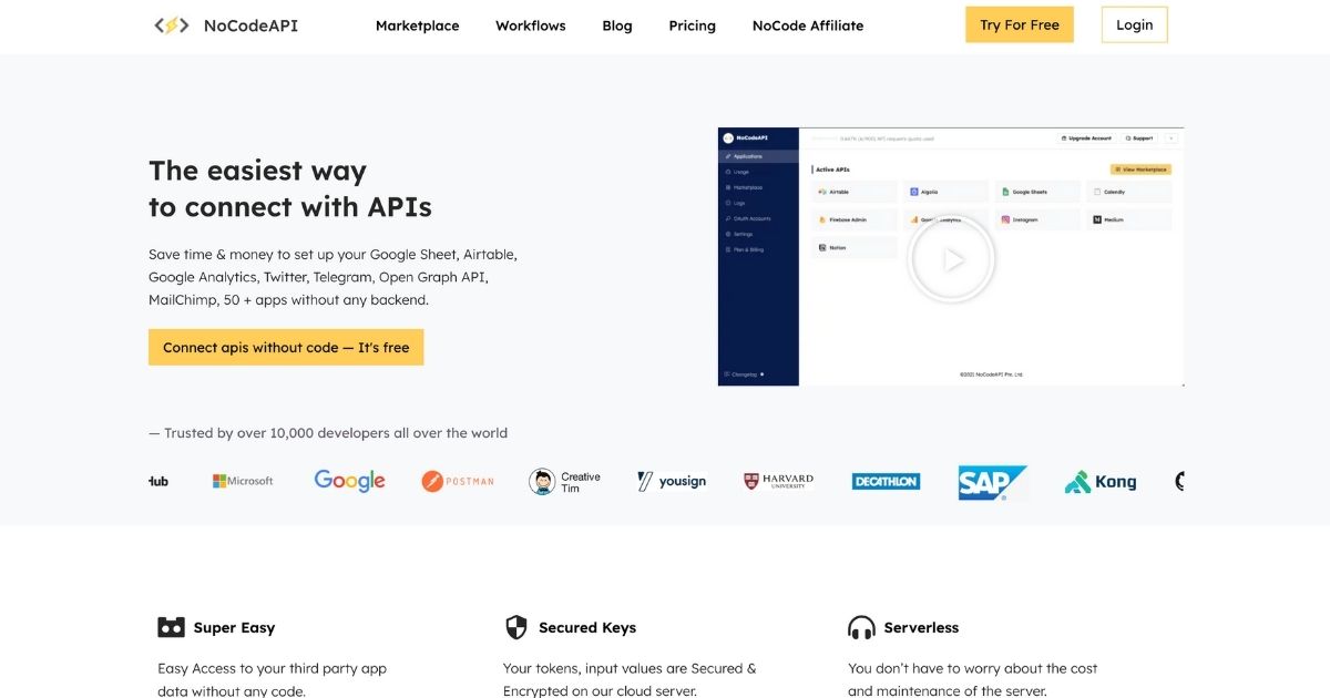 NoCodeApi: Connect with APIs effortlessly, without any coding