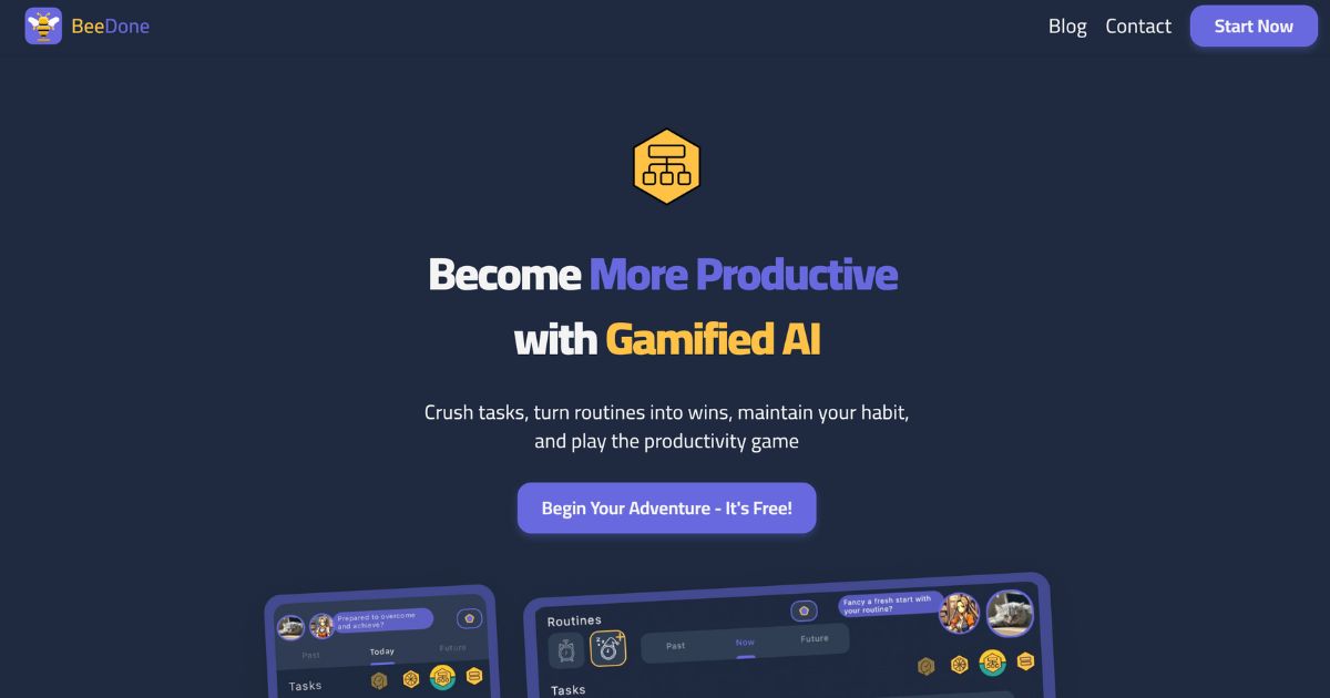 BeeDone: Elevate your productivity with AI gamification