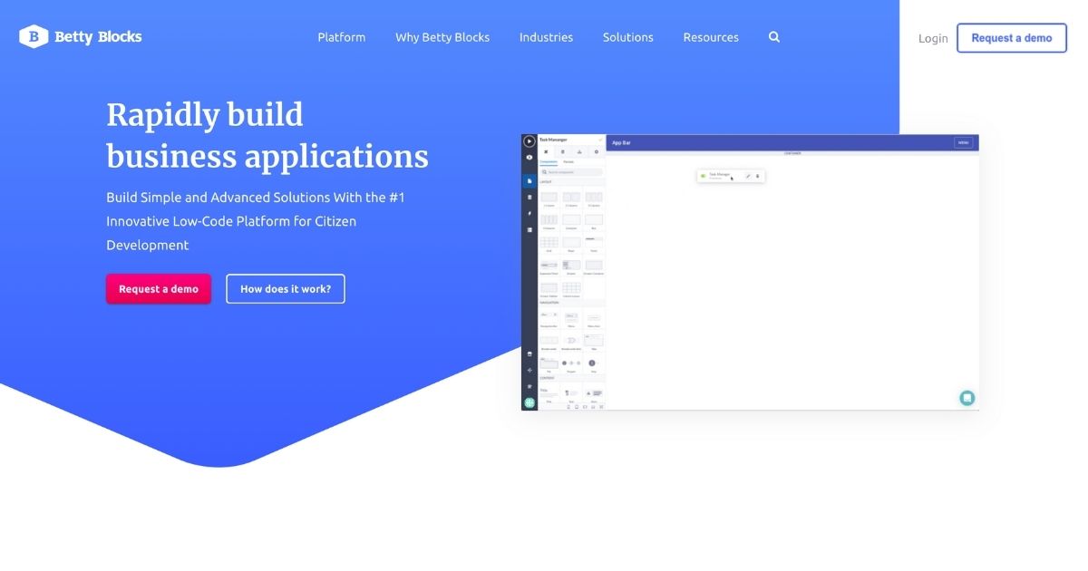 BettyBlocks: Rapidly build innovative business applications