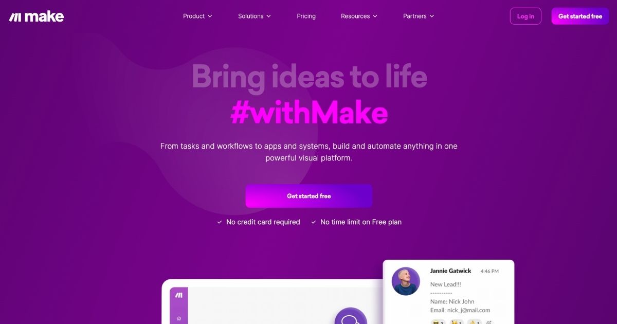 Make: Revolutionize workflows with no-code automation builder