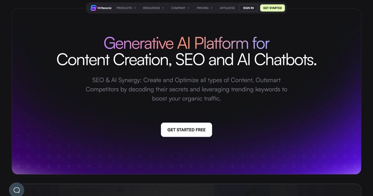 Writesonic: AI content creation, SEO, and chatbots in one platform
