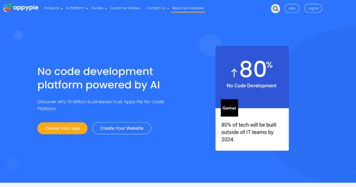 AppyPie: No-code platform for business automation