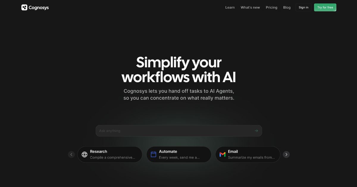 Cognosys: Empower your workflows with AI automation