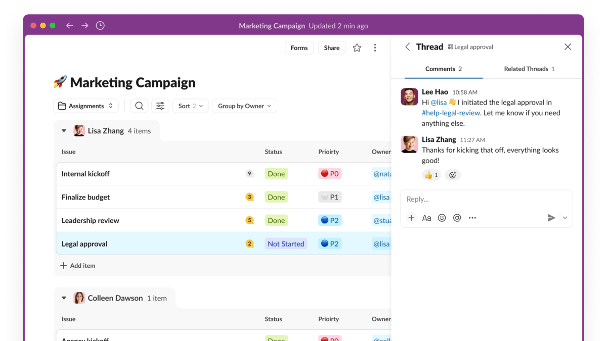 Salesforce integrates project management into Slack