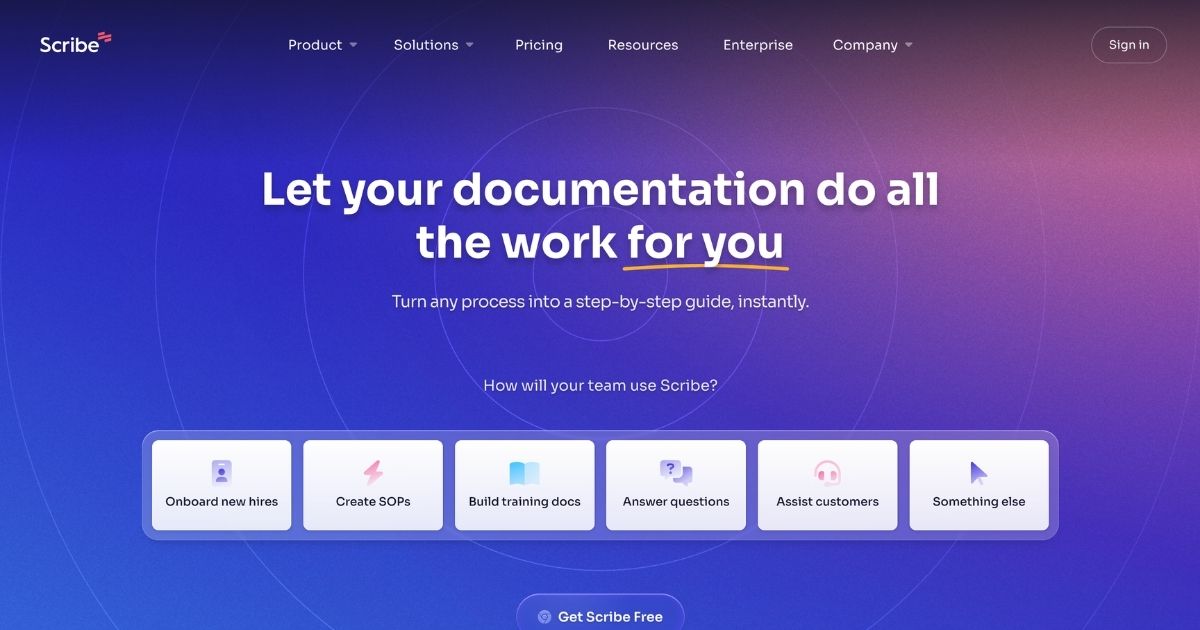 ScribeHow: Turn any process into a step-by-step guide