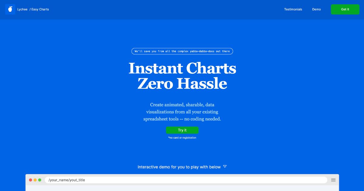 Lych3e: Instant data visualization tool