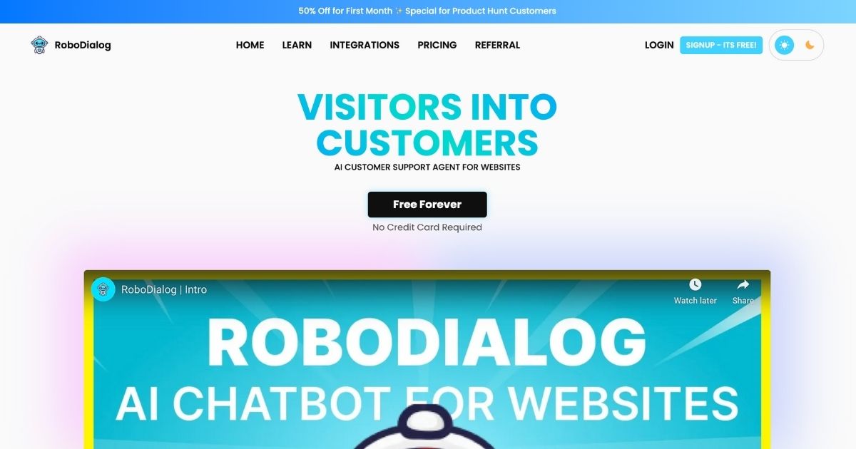 RoboDialog: Transform visitors into customers