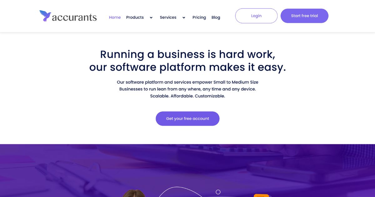 Accurants: Business management tool
