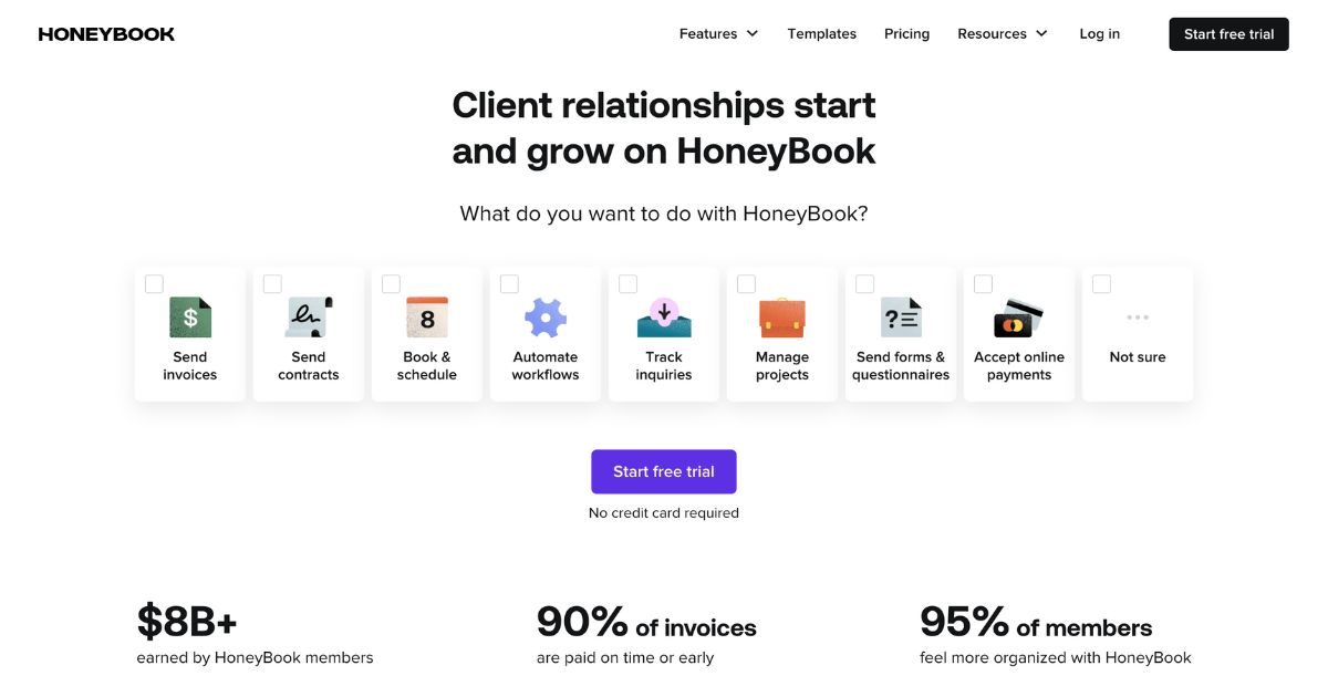 HoneyBook: Client management and automation