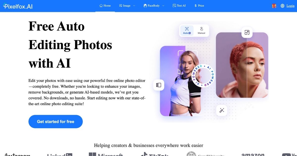 PixelFox: AI photo editing tool