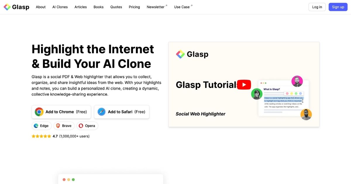 Glasp: Web and PDF summarizer and highlighter