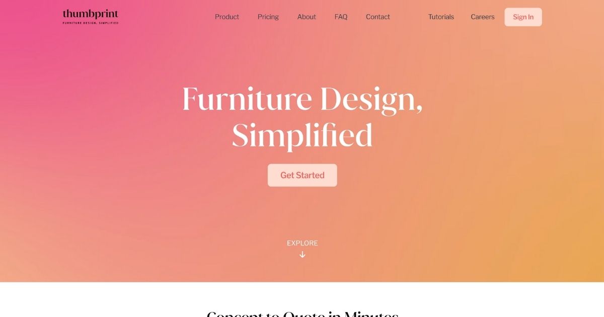 AiHot100 #26 Thumbprint: AI-Powered Furniture Design Platform